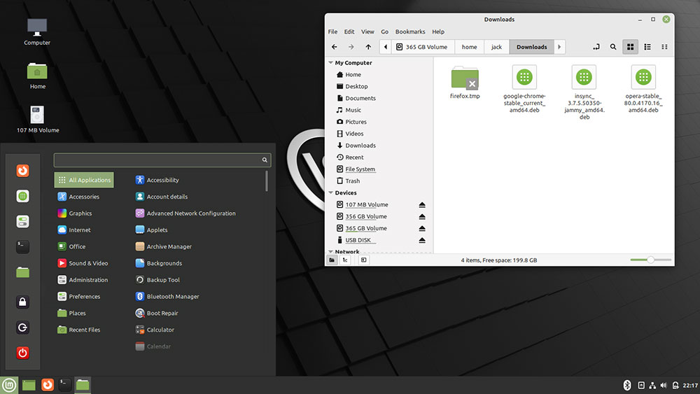 Linux Mint 21 Cinnamon desktop