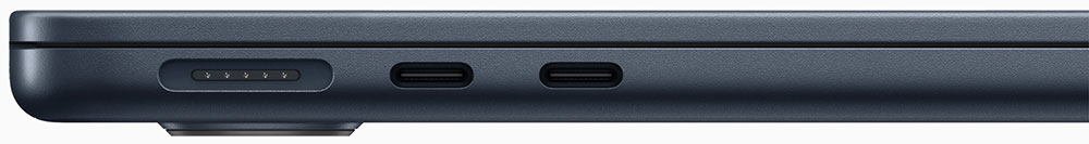 MacBook Air ports side view